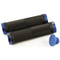 CLARK`S Ручки .CLO201 на руль 3-445 резиновые 130мм с 2 фиксат. черно-синие анодир.