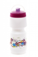 VINCA SPORT Фляга велосипедная VSB 50 violet с защитой от пыли 500мл, белая, рисунок -  \