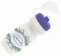 VINCA SPORT Фляга велосипедная VSB 04 Lavander с защитой от пыли 500мл, белая, рисунок - лаванда