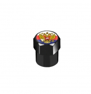 Crazy Колпачок для ниппеля авто алюминий цвет черный с гербом, 1шт