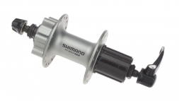 SHIMANO Втулка задн. Deore, M525A, 36 отв, 8/9ск, QR, 6-болт, сереб. (EFHM525AAZSS)