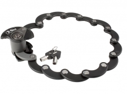 Замок велосипедный противоугонный, с ключом, 14 сверхпрочных стальных пластин, 600мм, компактный раз