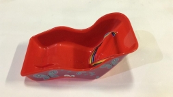 Кресло 00-170577 детское для КУКОЛ универс. крепл. на раму с ремешками, КРАСНОЕ, дизайн БАБОЧКИ