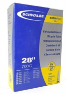 SCHWALBE Велокамера Extra Light SV20, 700x18C/25C 60mm Presta, 65g