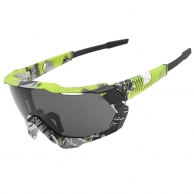 VINCA SPORT Очки VG 545 матово-черная оправа с принтом, темно-серые линзы