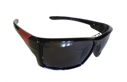 MATSUDA Очки спортивные, линзы черные, поликарбонат, черный-красный V2(Polarized)