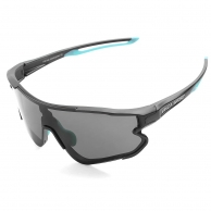 VINCA SPORT Очки VG 548 матово-черная с голубым оправа, серые линзы
