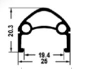 VINCA SPORT Обод GJD 28C двойной алюм. 28/29”, 32H*14G,с защитной полосой, черный