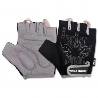 VINCA SPORT Перчатки велосипедные,VG 871 Rock Music, черные, размер S