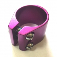Хомут для ТРЮКОВОГО самоката, с 3-мя болтами, диаметр 35мм, высота 34мм фиолетовый