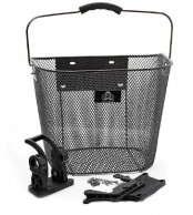 VINCA SPORT Корзинка P01 передняя быстросъемная 310х230х230мм, черная, черная ручка