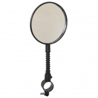 Зеркало (5-270002) кругл. 3 степ. свободы плоское. 84мм стекло черное кольц. крепл-е (2017)