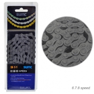 SUMC Цепь S 51, 6-7-8 ск, 116 звеньев, 1/2*3/32,  серая, полиэтил. упак. S 51 grey(6,7,8)