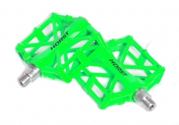 HORST Педали 00-170849 алюм. H36 широкие с 2-мя герм. промподш. 92*95*15мм, 420 г зеленые