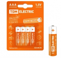 TDM Батарейка Alkaline стандарта AAA BP-4 1.5V AA LR03 1 шт.
