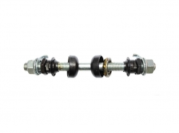 Ось передней втулки SF-AX03F, 3/8(S45C)*140, хромированная, с гайками, конусами, подшипник