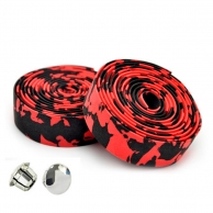 CLARK`S Лента на руль 3-187 CHBT28RB корковая+крепеж+заглушки на руль камуфляж красно-черная