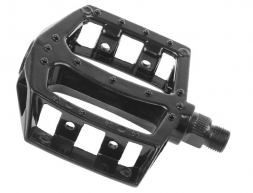 Педали (00-170340) алюм. литые широкие, с отражат, черные (2017)