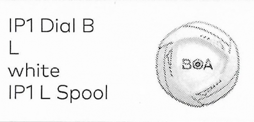 BOA Механизм крепления велообуви с BOA IP1 Dial B L white арт 2007275 & B1555