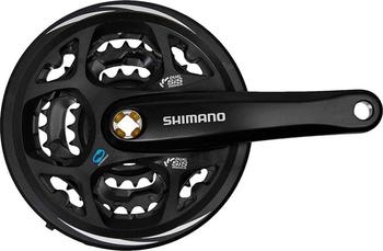 SHIMANO Система Shimano Altus, M311, 175мм, Кв, 48/38/28T, черная