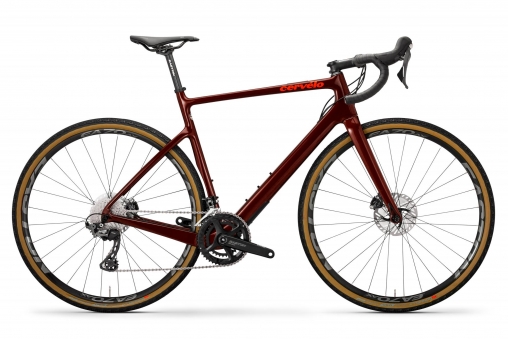 CERVELO Велосипед Aspero Disc GRX К:700C Р:L(56cm) Burgundy/Dark Orange (637070033)