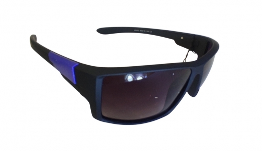 MATSUDA Очки спортивные, линзы черные, поликарбонат, черный-синий V2(Polarized)