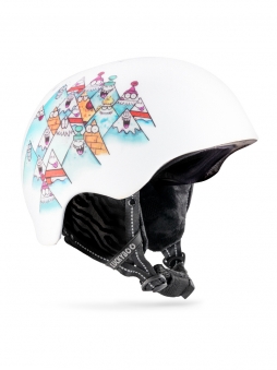 LUCKYBOO Шлем FUTURE S (52-54 см) Белый, Рисунок: Горы (2022)