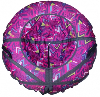 COURSE Надувные санки D110 см с рисунком Фиолетовые узоры