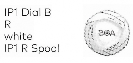 BOA Механизм крепления велообуви с BOA IP1 Dial B R white арт 2007274 & B1556