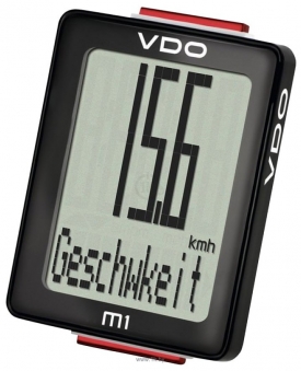 VDO Велокомп. NEW VDO M1 5 ф-ций   черно-белый (Германия) (2015)
