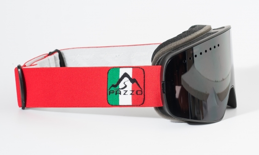 PAZZO Горнолыжная маска ITALIA Rivoluzione BLACK/BLACK/RED (22/23)