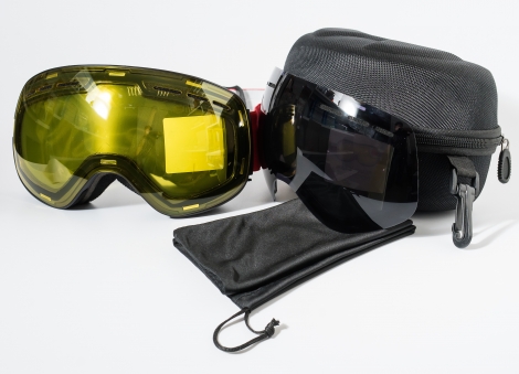 PAZZO Горнолыжная маска ITALIA Hooligan BLACK/BLACK/RED (22/23)