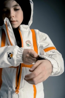 LUCKYBOO Комбинезон SPACE Series WHITE BEAR Размер L (128-140см) 23/24