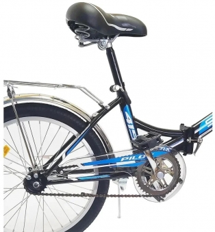 STELS Велосипед Pilot 415 Черный/синий 2021