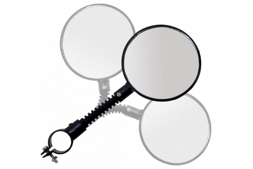 Зеркало (5-270002) кругл. 3 степ. свободы плоское. 84мм стекло черное кольц. крепл-е (2017)